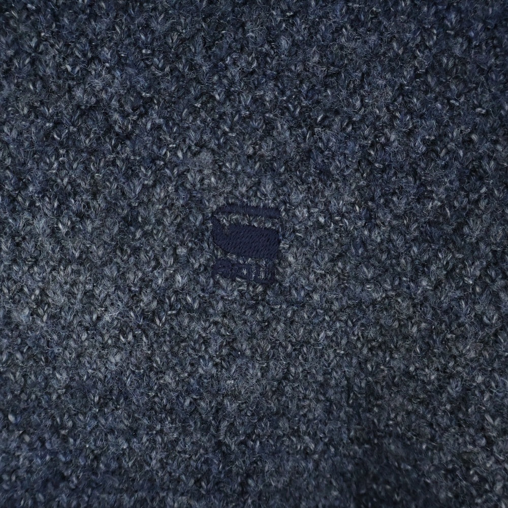 G-STAR RAW(ジースターロウ) 胸ロゴデザイン グラデーションデザイン モックネック ニット セーター グレー