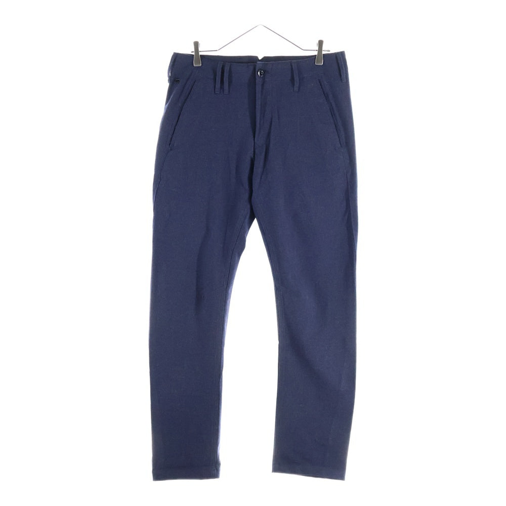 G-STAR RAW(ジースターロウ) ロゴデザインプレート マルチポケット コットン ジップアップ スラックスパンツ ネイビー