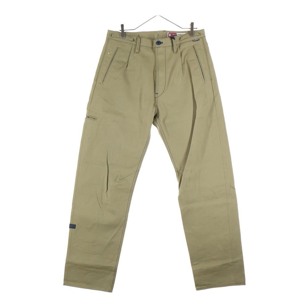 G-STAR RAW(ジースターロウ) マルチフラップポケット ロゴデザイン ジップアップ カーゴ ワークパンツ ベージュ