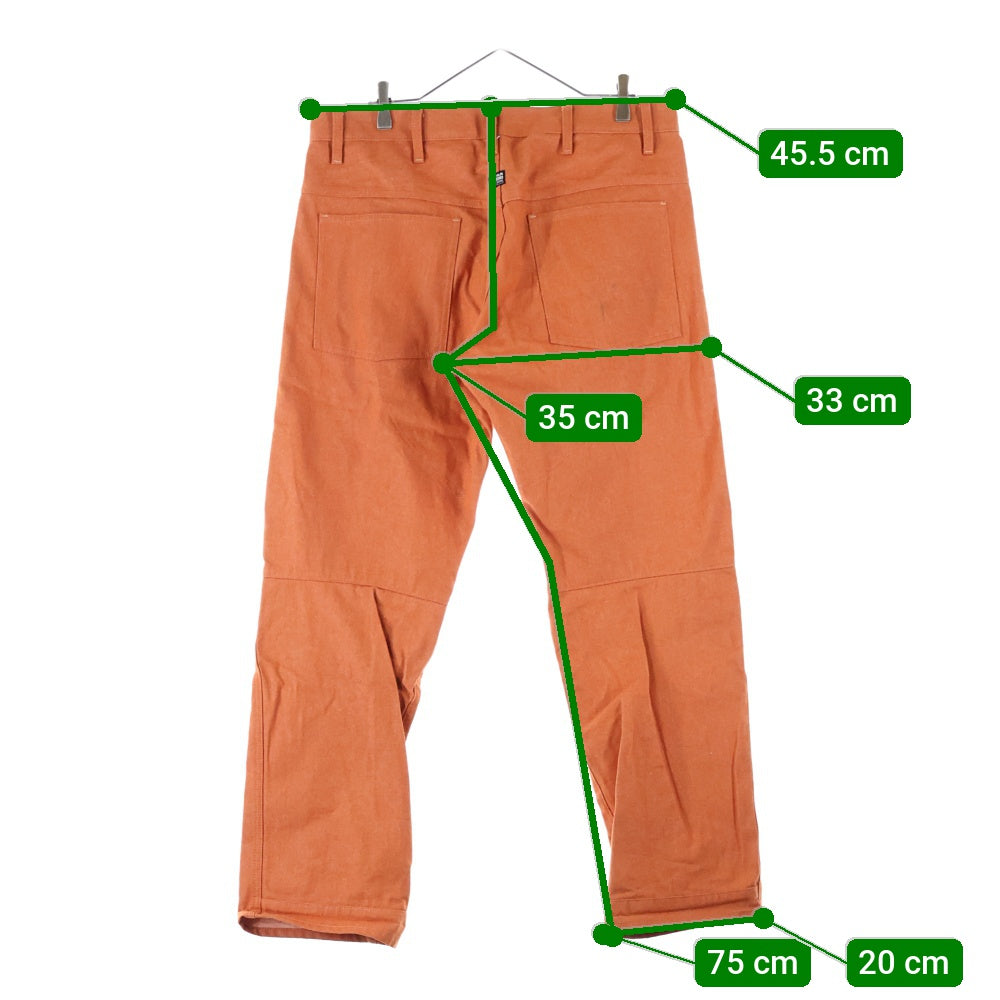 G-STAR RAW(ジースターロウ) マルチポケット ニーパッド ボタンフライ デニムパンツ オレンジ