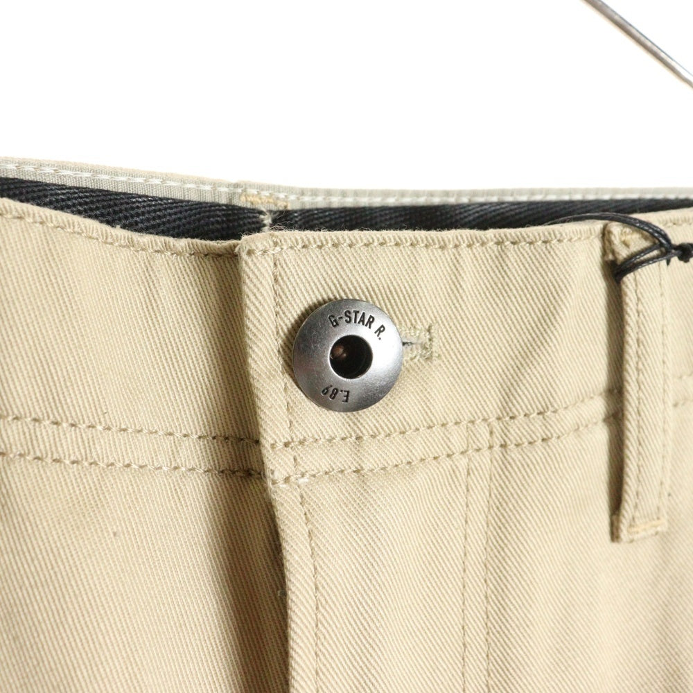 G-STAR RAW(ジースターロウ) ロゴデザインプレート マルチポケット ジップアップ ワークパンツ グレー