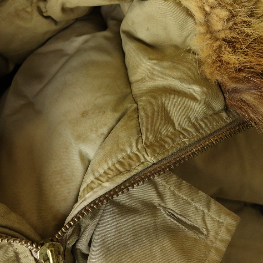 Eddie Bauer(エディバウワー) 50-60S BAUER DOWN SUPERIOR POLAR PARKA 日の出タグ スペリオールポーラーダウンパーカ コヨーテファー フーデッドダウンジャケット ベージュ