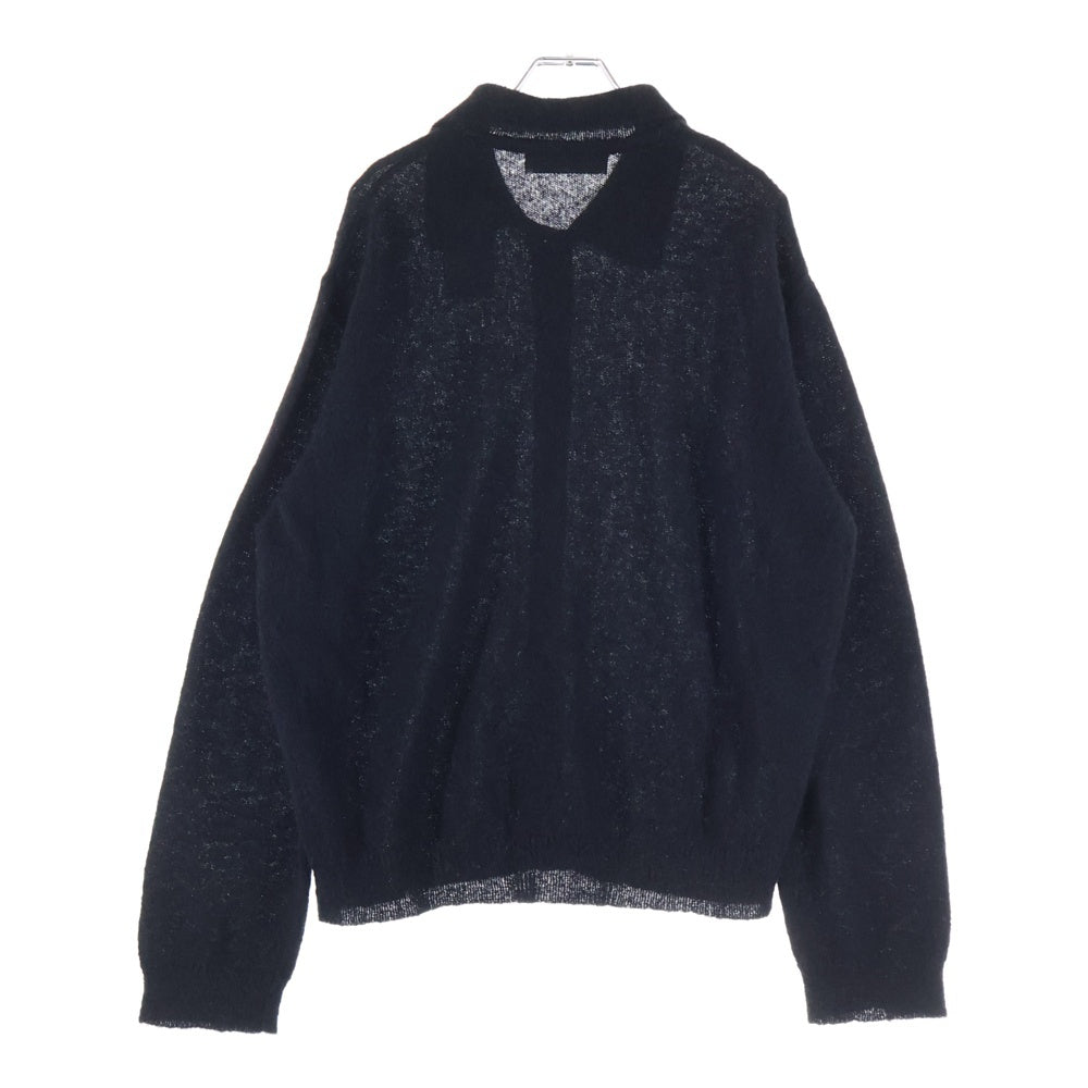 OUR LEGACY(アワーレガシー) EVENING POLO BLACK FUZZY ALPACA アルパカウール イブニング ニットカーディガン ブラック
