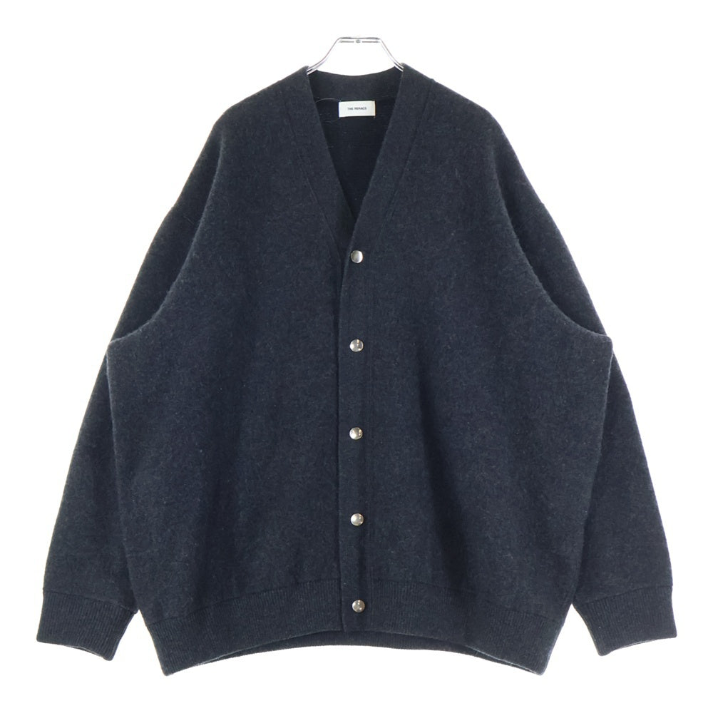 THE RERACS(ザ リラクス) 22AW SNAP BUTTON KNIT CARDIGAN スナップボタン カシミア混 ニットカーディガン ダークグレー 22FW-REKN-338-J