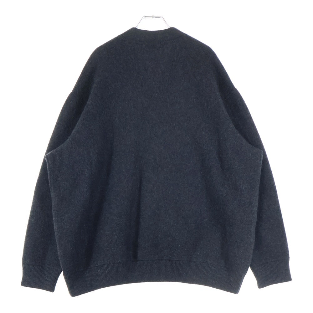 THE RERACS(ザ リラクス) 22AW SNAP BUTTON KNIT CARDIGAN スナップボタン カシミア混 ニットカーディガン ダークグレー 22FW-REKN-338-J