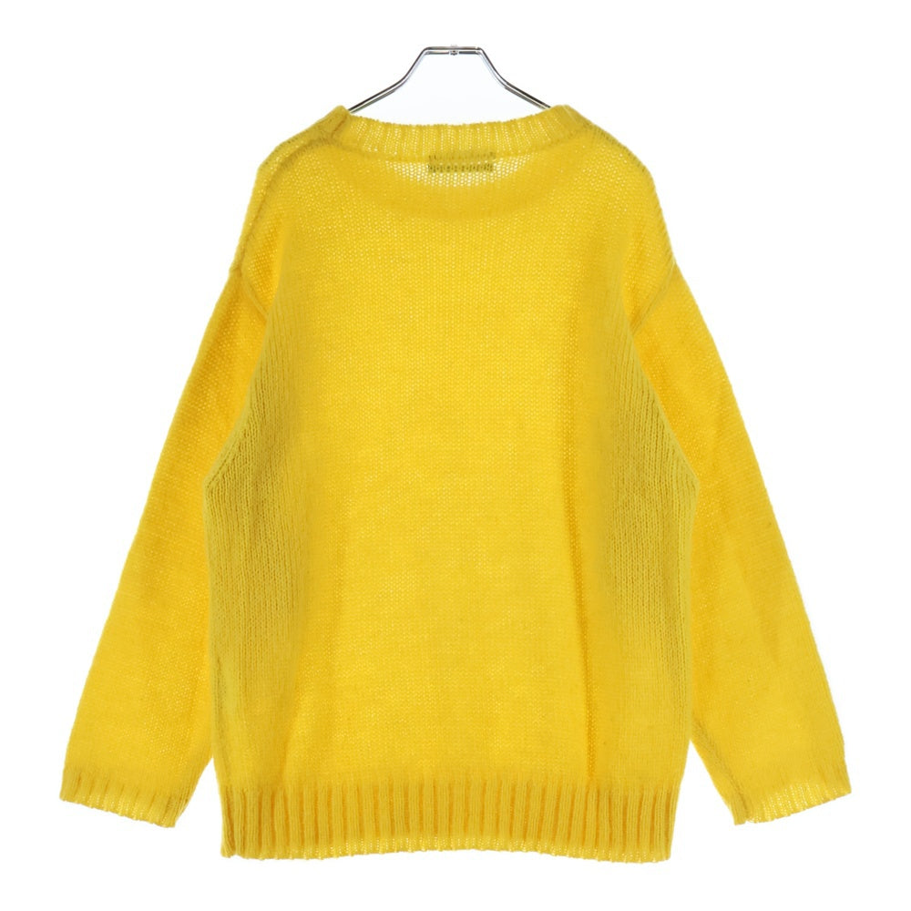UNUSED(アンユーズド) 19AW 3G CREW NECK KNIT モヘア混 クルーネック ローゲージニット セーター イエロー US1644