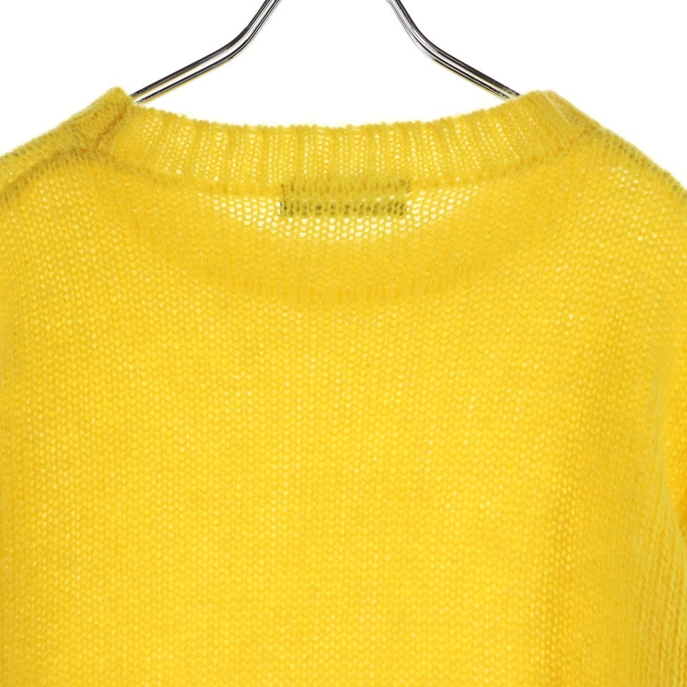 UNUSED(アンユーズド) 19AW 3G CREW NECK KNIT モヘア混 クルーネック ローゲージニット セーター イエロー US1644