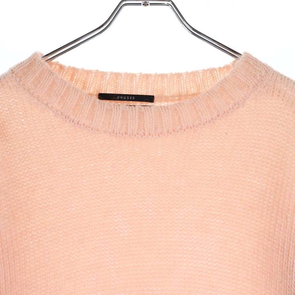 UNUSED(アンユーズド) 19AW 3G CREW NECK KNIT モヘア混 クルーネック ローゲージニット セーター ピンク US1644