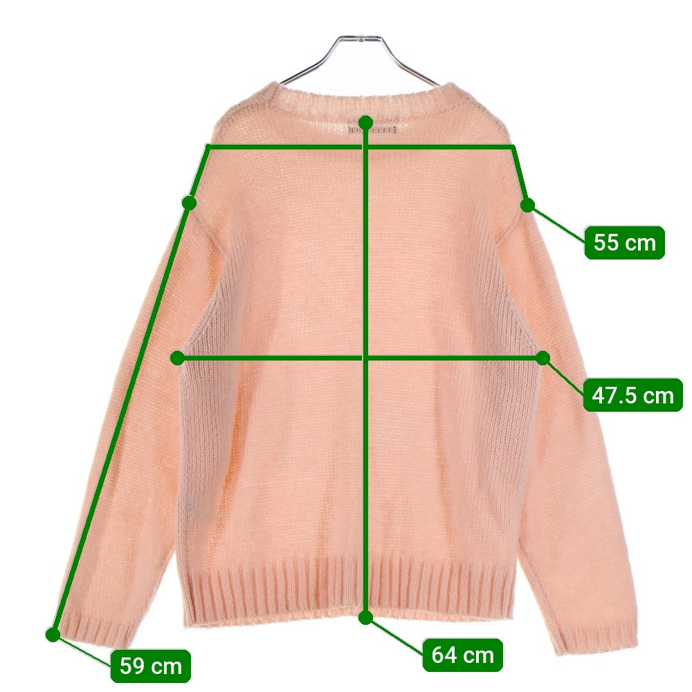 UNUSED(アンユーズド) 19AW 3G CREW NECK KNIT モヘア混 クルーネック ローゲージニット セーター ピンク US1644
