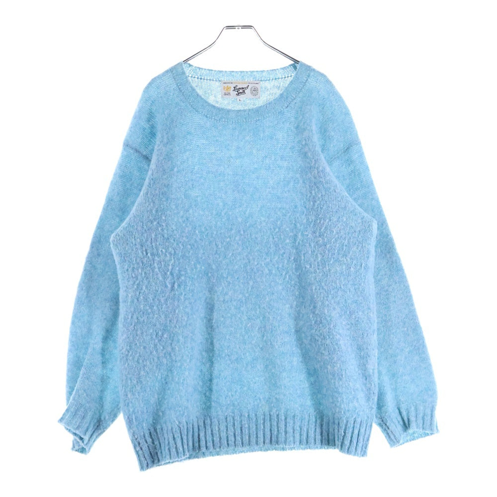 NO BRAND(ノーブランド) LAURENCE J.SMITH ローレンスジェイスミス UK製 クルーネック ウールニット セーター ブルー