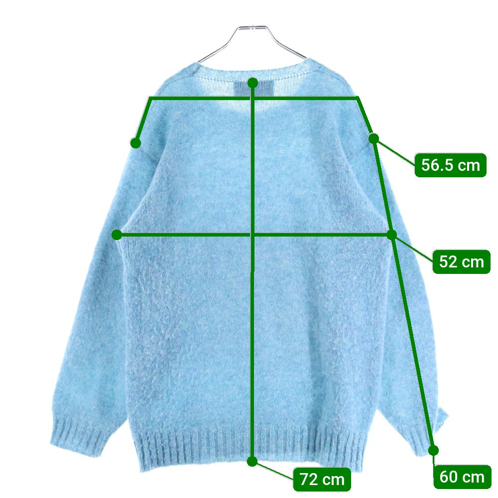 NO BRAND(ノーブランド) LAURENCE J.SMITH ローレンスジェイスミス UK製 クルーネック ウールニット セーター ブルー