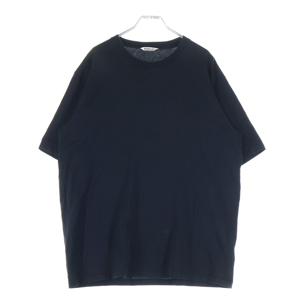 AURALEE(オーラリー) LUSTER PLAITING TEE ラスター プレーティング コットン 半袖Tシャツ カットソー ブラック A00ST02GT