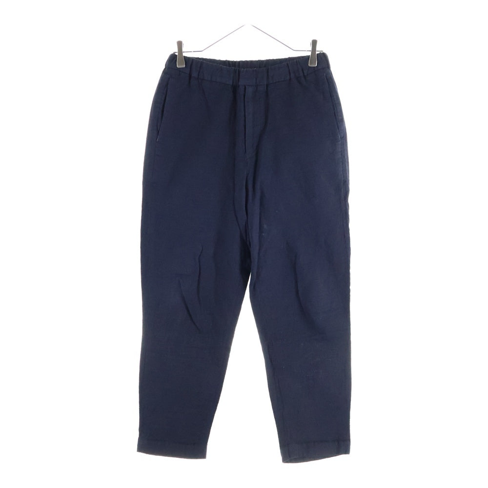 ATELIER BETON(アトリエべトン) 日本製 リネンウール イージーパンツ ネイビー 221-06A