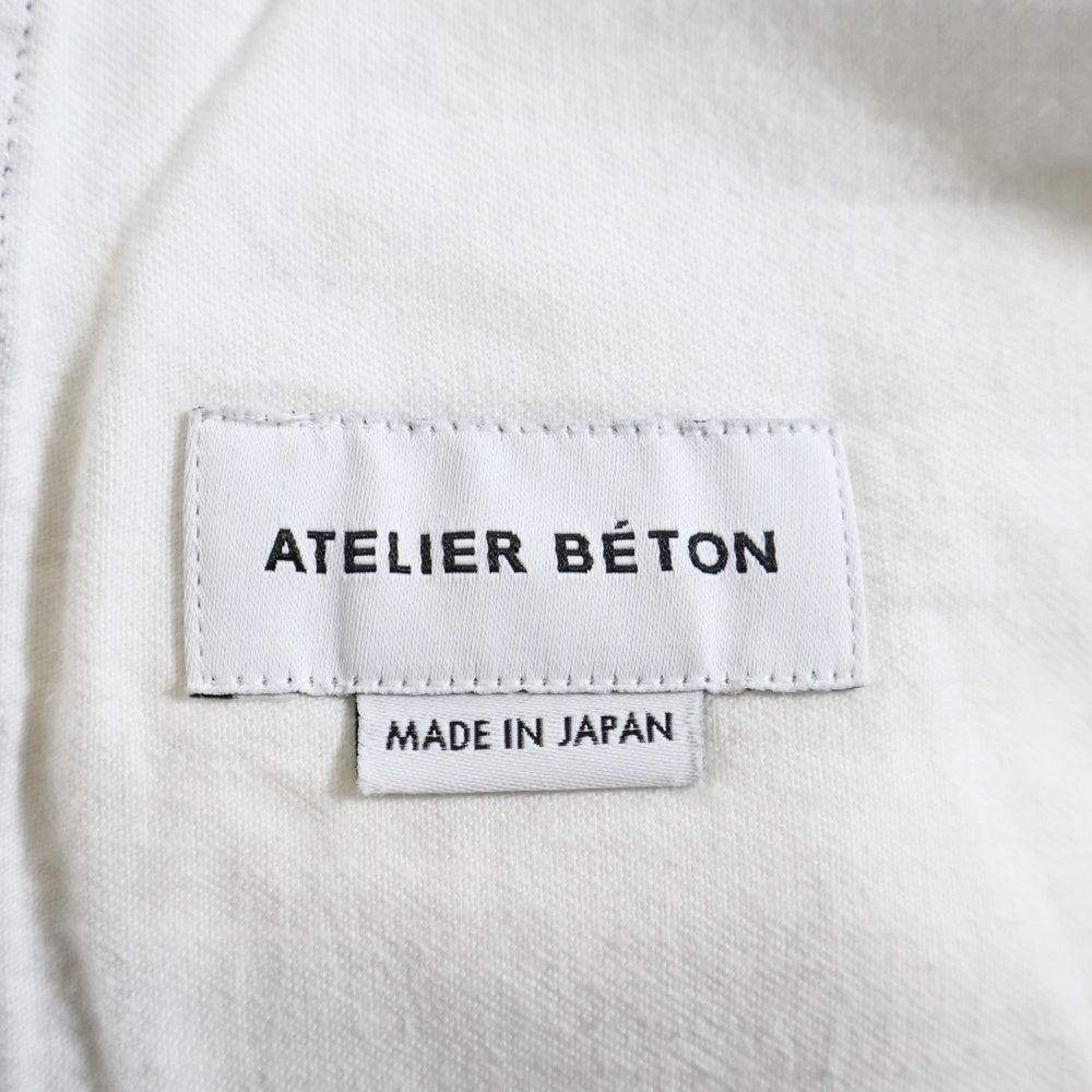 ATELIER BETON(アトリエべトン) 日本製 リネンウール イージーパンツ ネイビー 221-06A