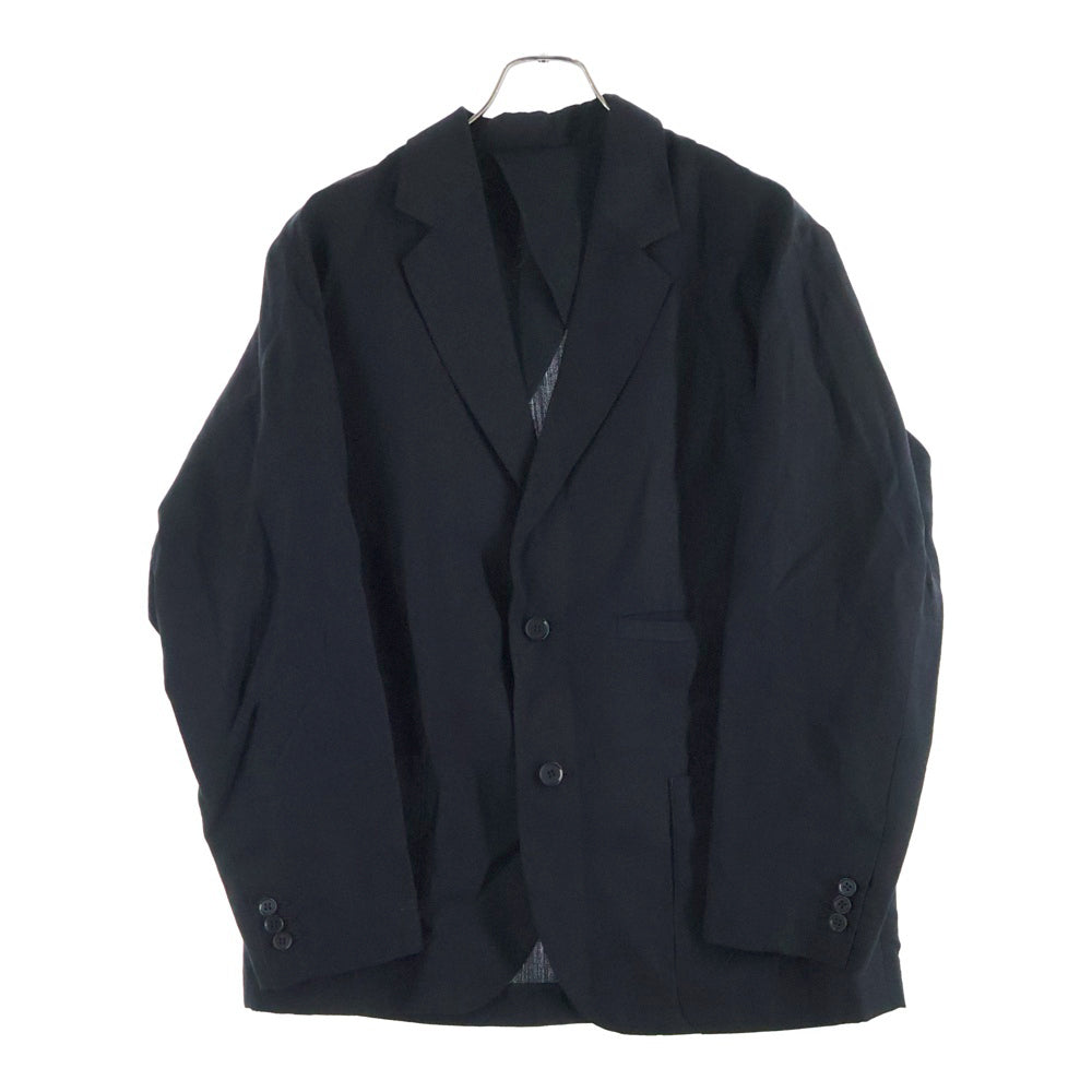 POLYPLOID(ポリプロイド) TRAVEL SUIT JACKET トラベル スーツ ウールリネン 2Bジャケット ブラック 03-C-10