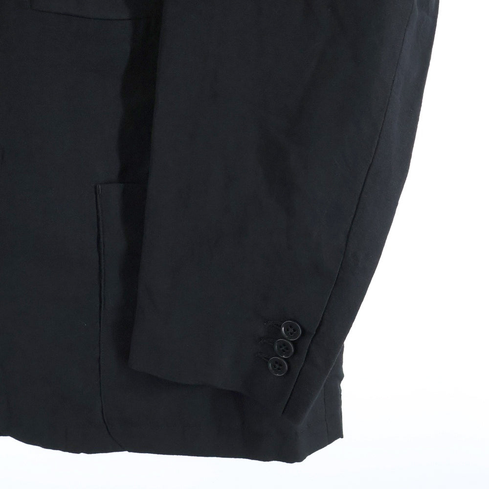 POLYPLOID(ポリプロイド) TRAVEL SUIT JACKET トラベル スーツ ウールリネン 2Bジャケット ブラック 03-C-10