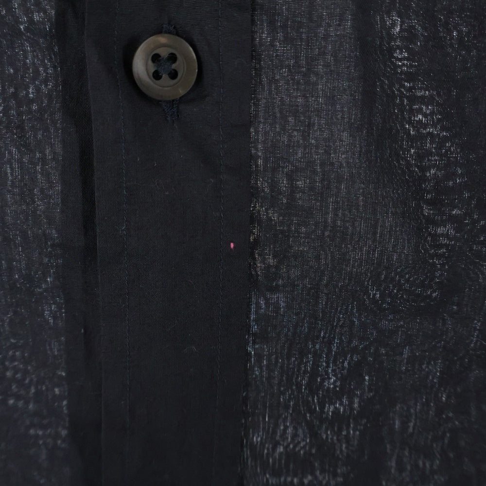 DRIES VAN NOTEN(ドリスヴァンノッテン) ハンガリー製 コットン シアー 半袖シャツ ブラック