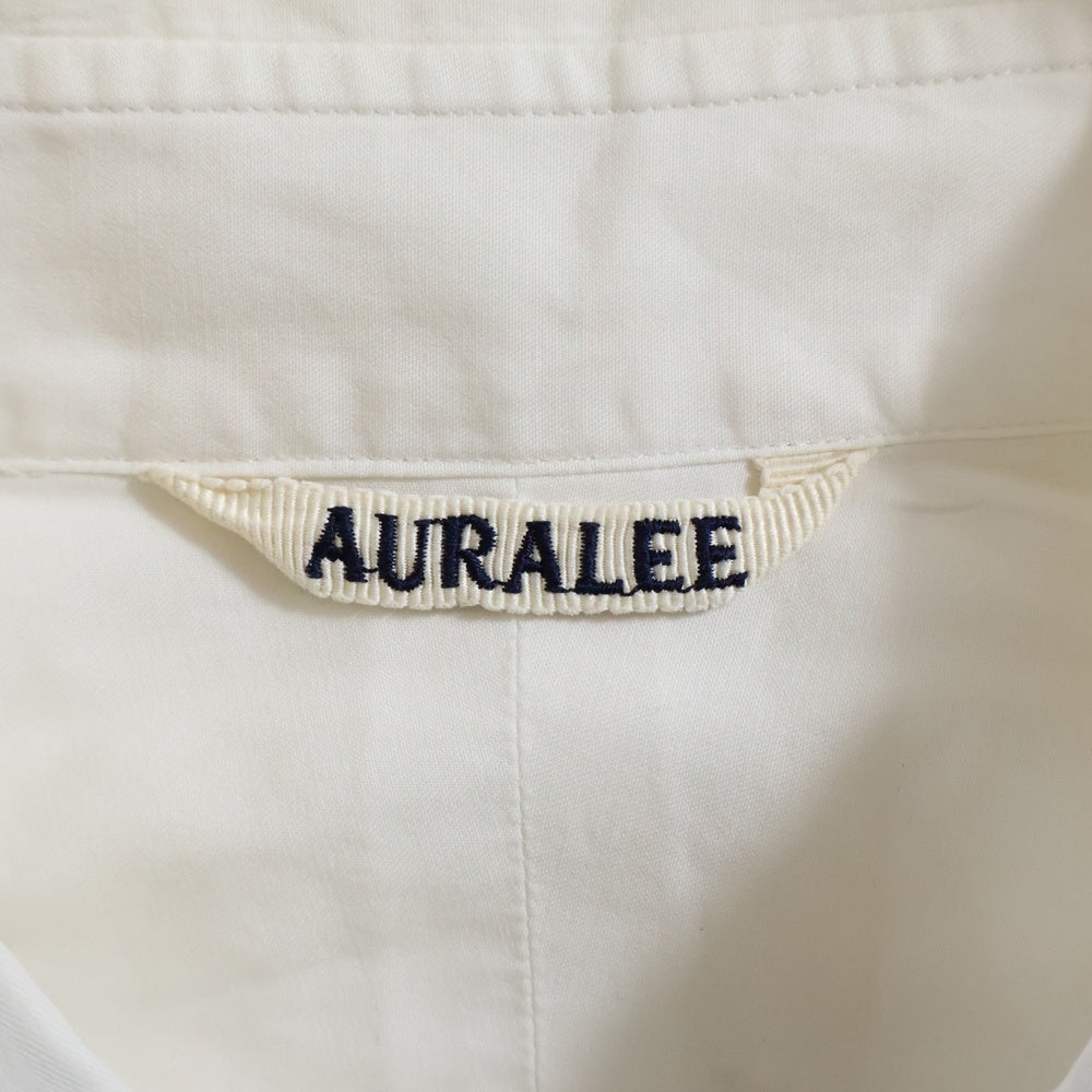 AURALEE(オーラリー) 22SS WASHED FINX TWILL SHIRTS ウォッシュド フィンクス ツイル 長袖シャツ ホワイト A22SS01TN
