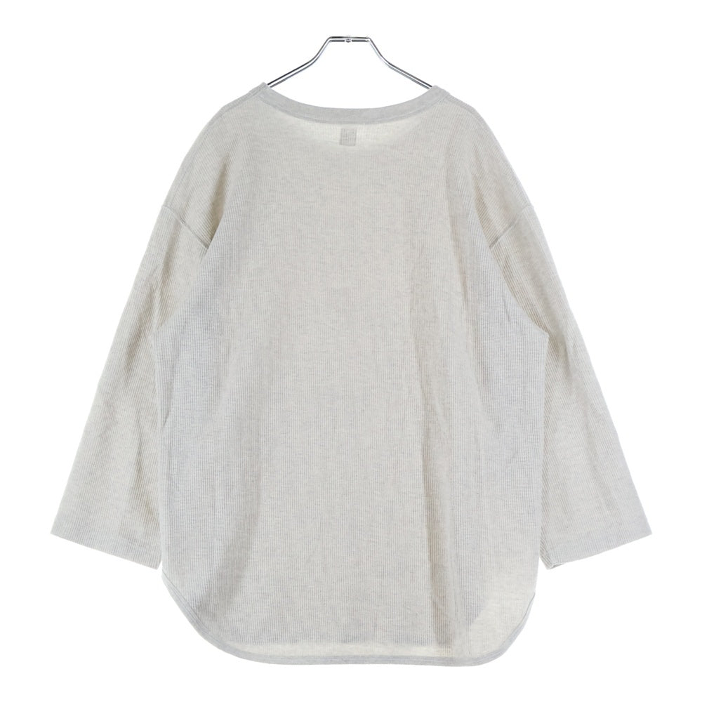 blurhms(ブラームス) ROUGH&SMOOTH THERMAL BASEBALL TEE ラフアンドスムース サーマル 長袖Tシャツ カットソー ライトグレー bROOTS24F31S25