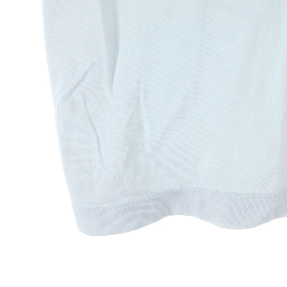 NO BRAND(ノーブランド) CAN PEP REY キャンペプレイ イタリア製 オーガニックコットン クルーネック 半袖Tシャツ カットソー ブルー