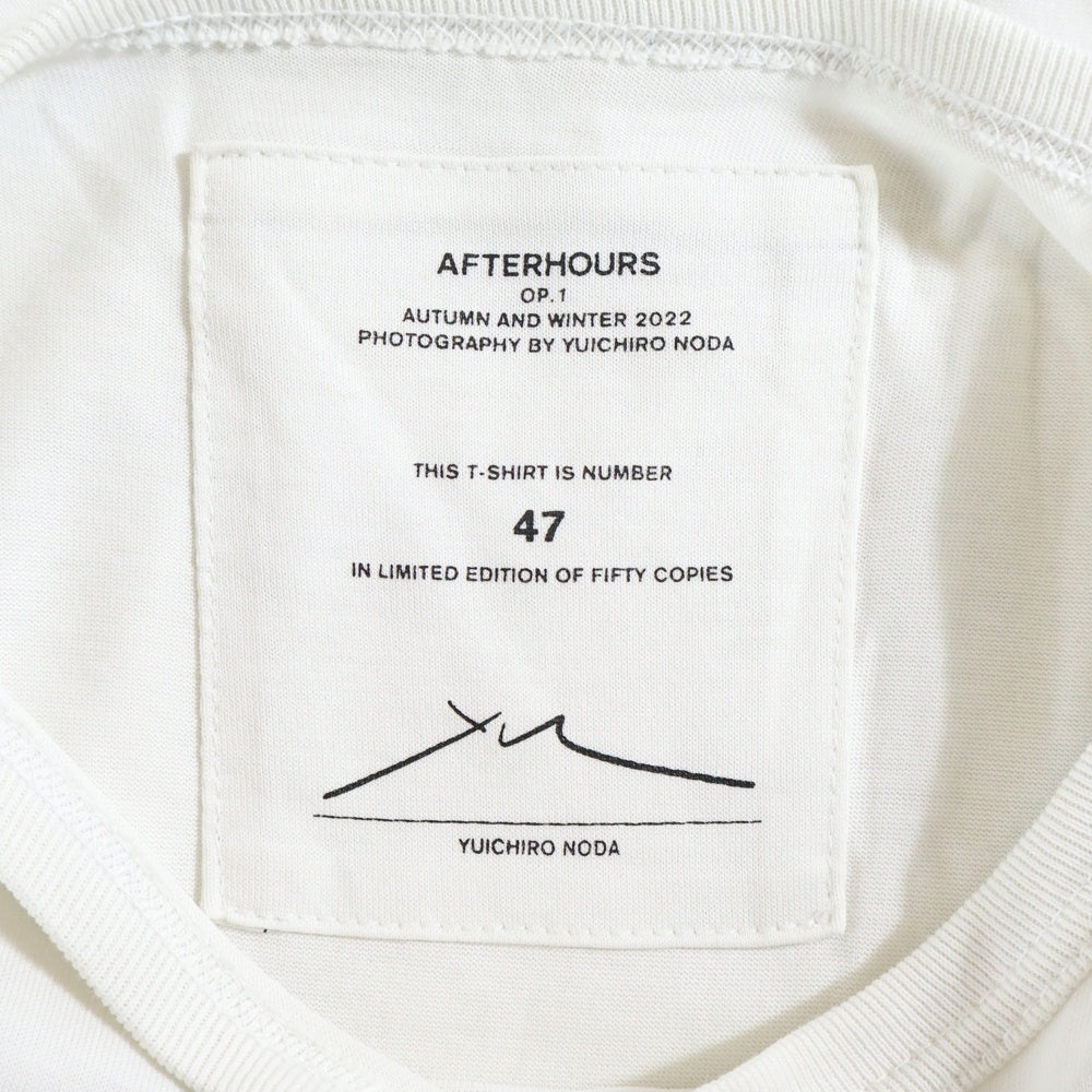 NO BRAND(ノーブランド) AFTERHOURS アフターアワーズ 22AW グラフィックプリント クルーネック 半袖Tシャツ カットソー ホワイト