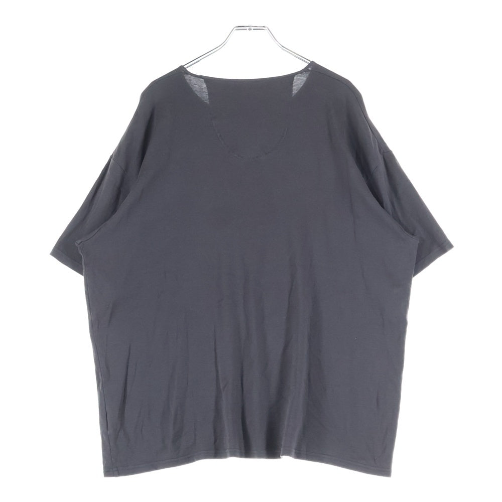 RAINMAKER(レインメーカー) HENLEY-NECK T-SHIRT 日本製 ヘンリーネック コットン 半袖Tシャツ カットソー チャコールグレー RM241-038