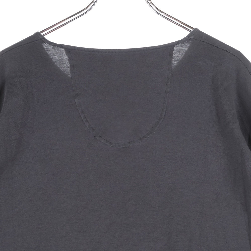 RAINMAKER(レインメーカー) HENLEY-NECK T-SHIRT 日本製 ヘンリーネック コットン 半袖Tシャツ カットソー チャコールグレー RM241-038