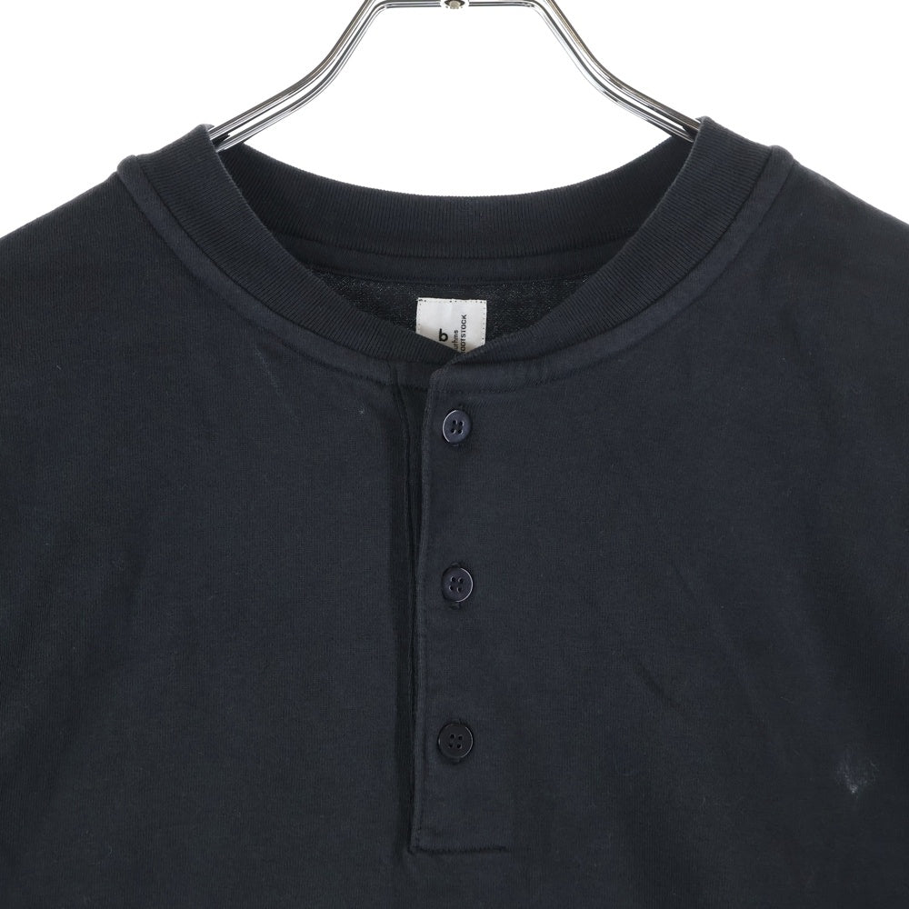 blurhms(ブラームス) CLASSIC HENLEY L/S クラシック コットン ヘンリーネック長袖Tシャツ カットソー ブラック bROOTS25F4