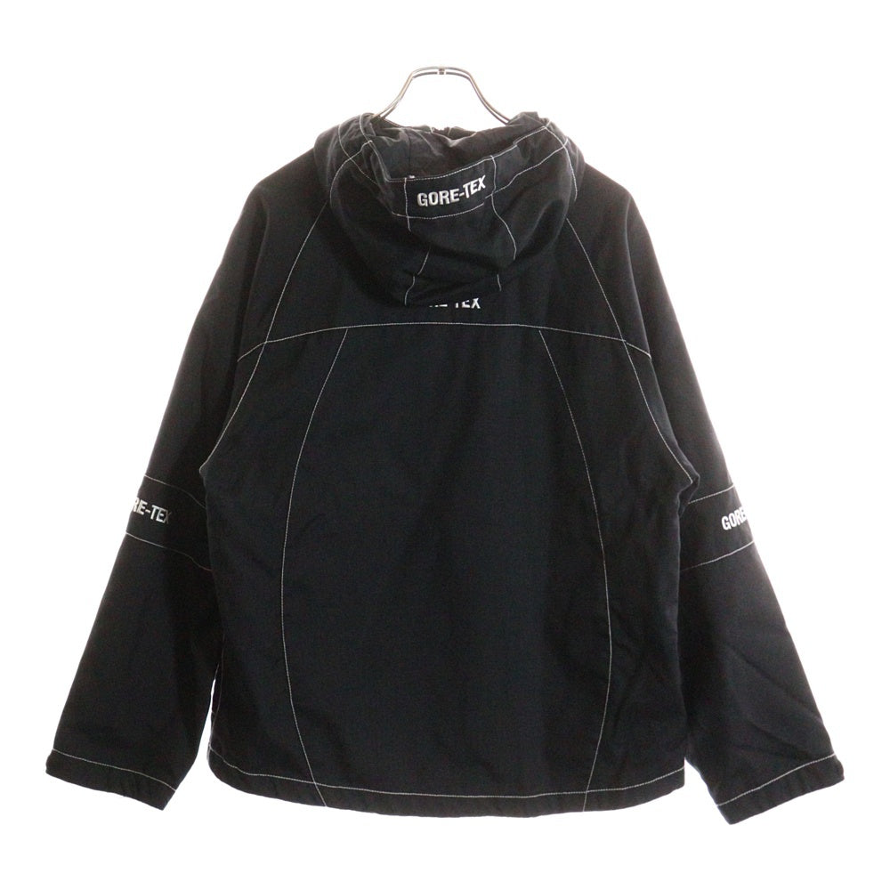 SUPREME(シュプリーム) 19AW GORE-TEX Contrast Stitch Anorak ゴアテックス コントラストステッチ アノラック ハーフジップジャケット ブラック