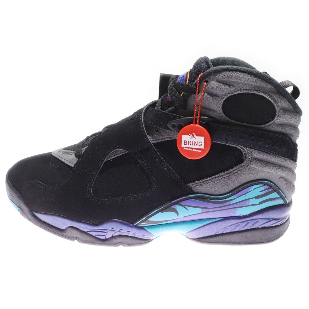 NIKE(ナイキ) AIR JORDAN 8 RETRO AQUA エアジョーダン8 レトロ アクア ハイカットスニーカー ブラック/ブルー US11/29cm 305381-006