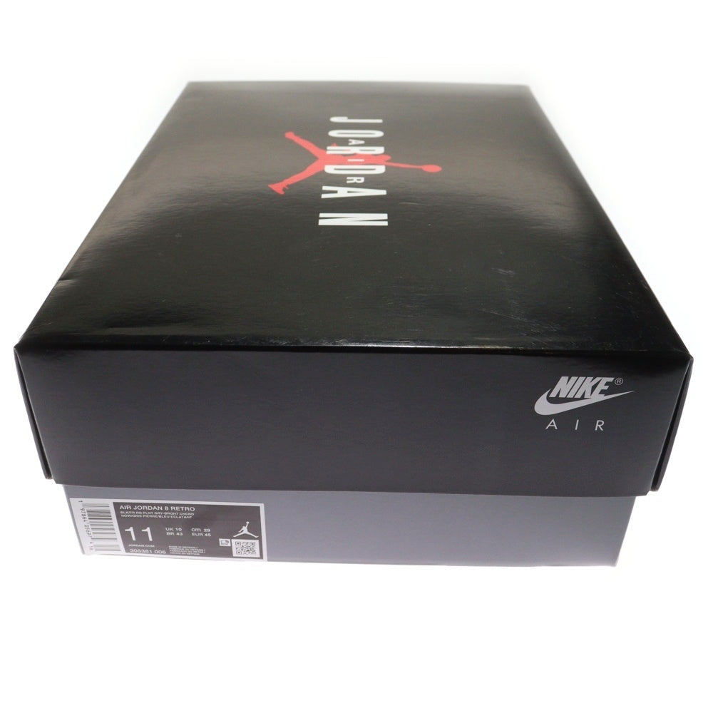 NIKE(ナイキ) AIR JORDAN 8 RETRO AQUA エアジョーダン8 レトロ アクア ハイカットスニーカー ブラック/ブルー US11/29cm 305381-006