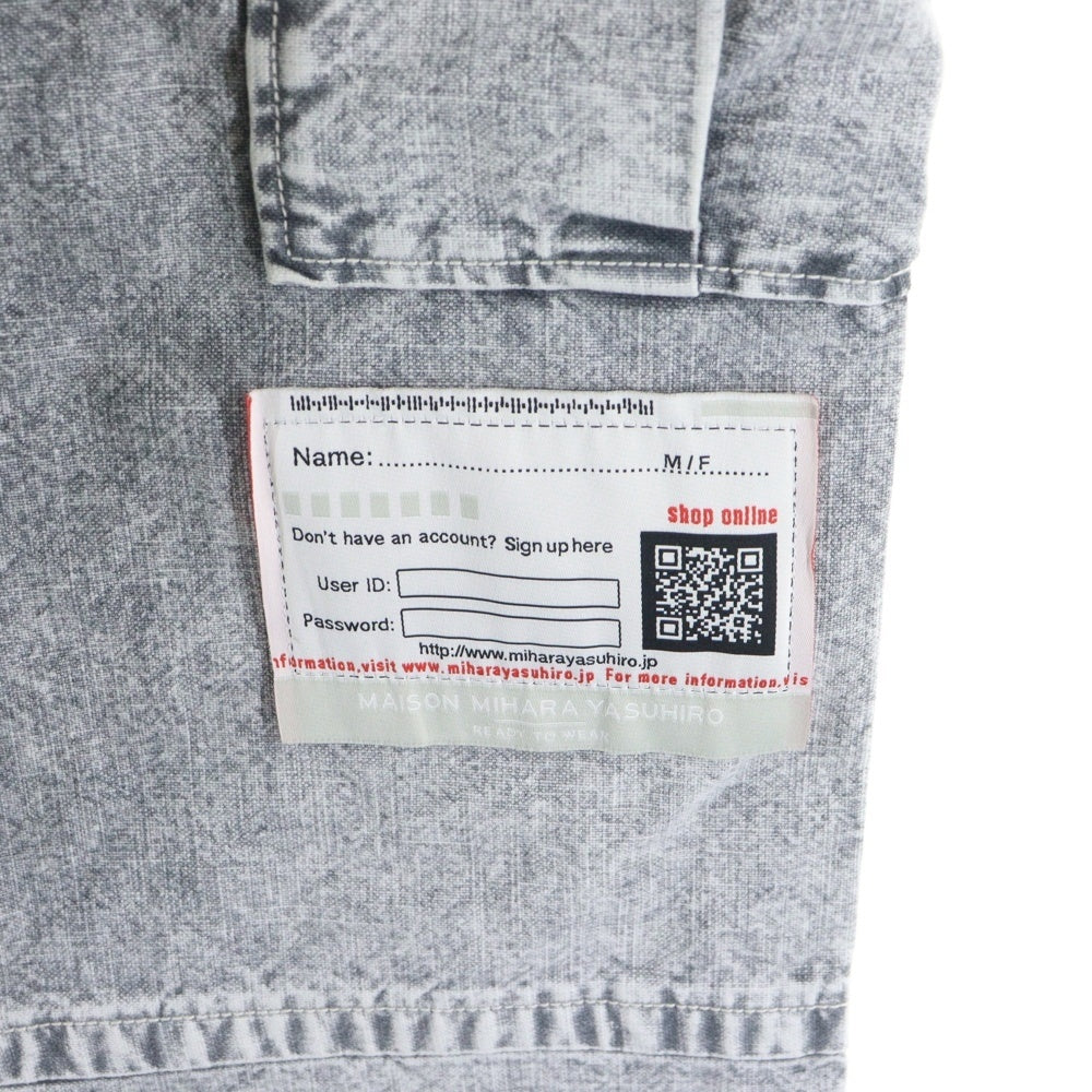 MAISON MIHARAYASUHIRO(メゾンミハラヤスヒロ) 24AW AMATEUR SEWN TROUSER アマチュア ソーン トラウザーズ イージーカーゴパンツ ブラック A13PT055