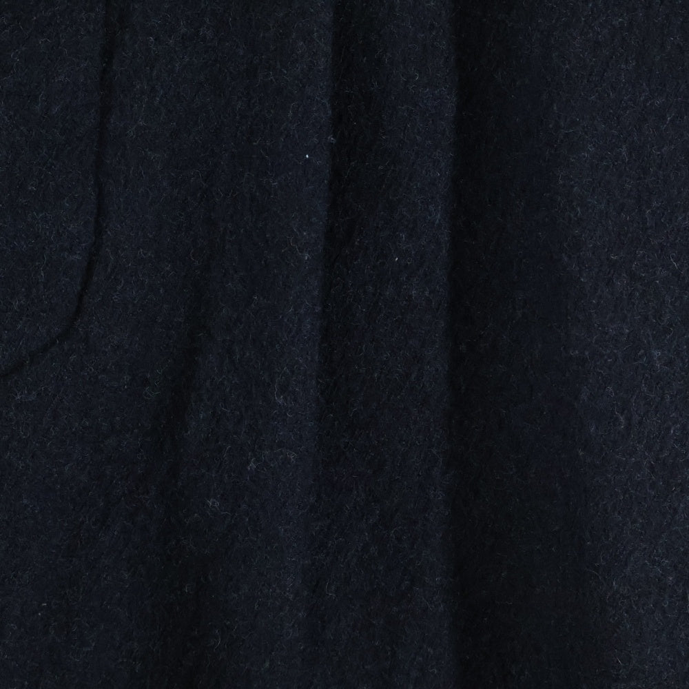 ISAMU KATAYAMA BACKLASH(イサムカタヤマバックラッシュ) FULLING SOFT SHARK WOOL WIDE PANTS ソフト ウール 製品染ワイドパンツ ブラック 2081-01