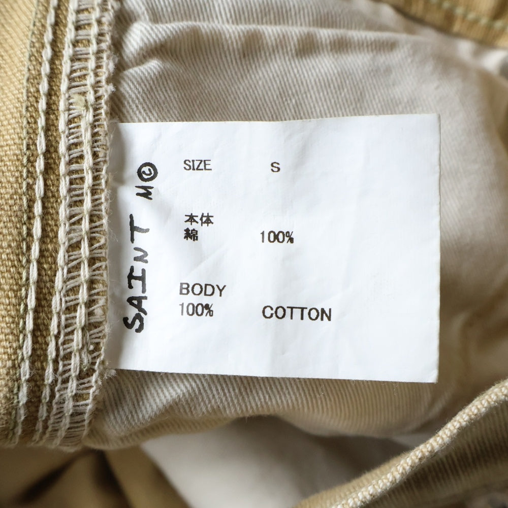 SAINT MICHAEL(セントマイケル) 24AW DOUBLE KNEE ダブルニー フレア コットン ワークパンツ ベージュ SM-YS1-0000-068