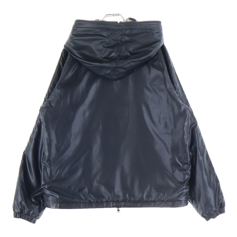 ISAMU KATAYAMA BACKLASH(イサムカタヤマバックラッシュ) 23AW PAISLEY RABBIT FUR + NYLON REVERSIBLE HOODED BLOUSON リバーシブル ジップアップブルゾン 2069-01