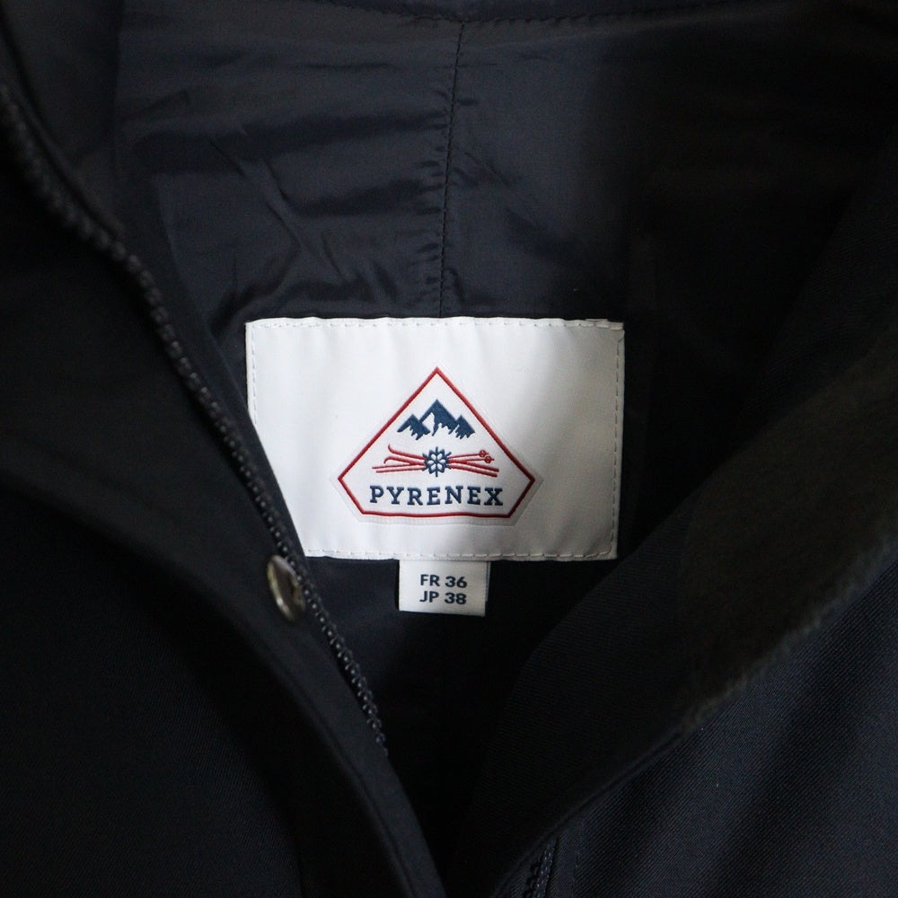 PYRENEX(ピレネックス) BORDEAUX ボルドー ファーフーデッド ダウンコート ジャケット ネイビー レディース HW0055