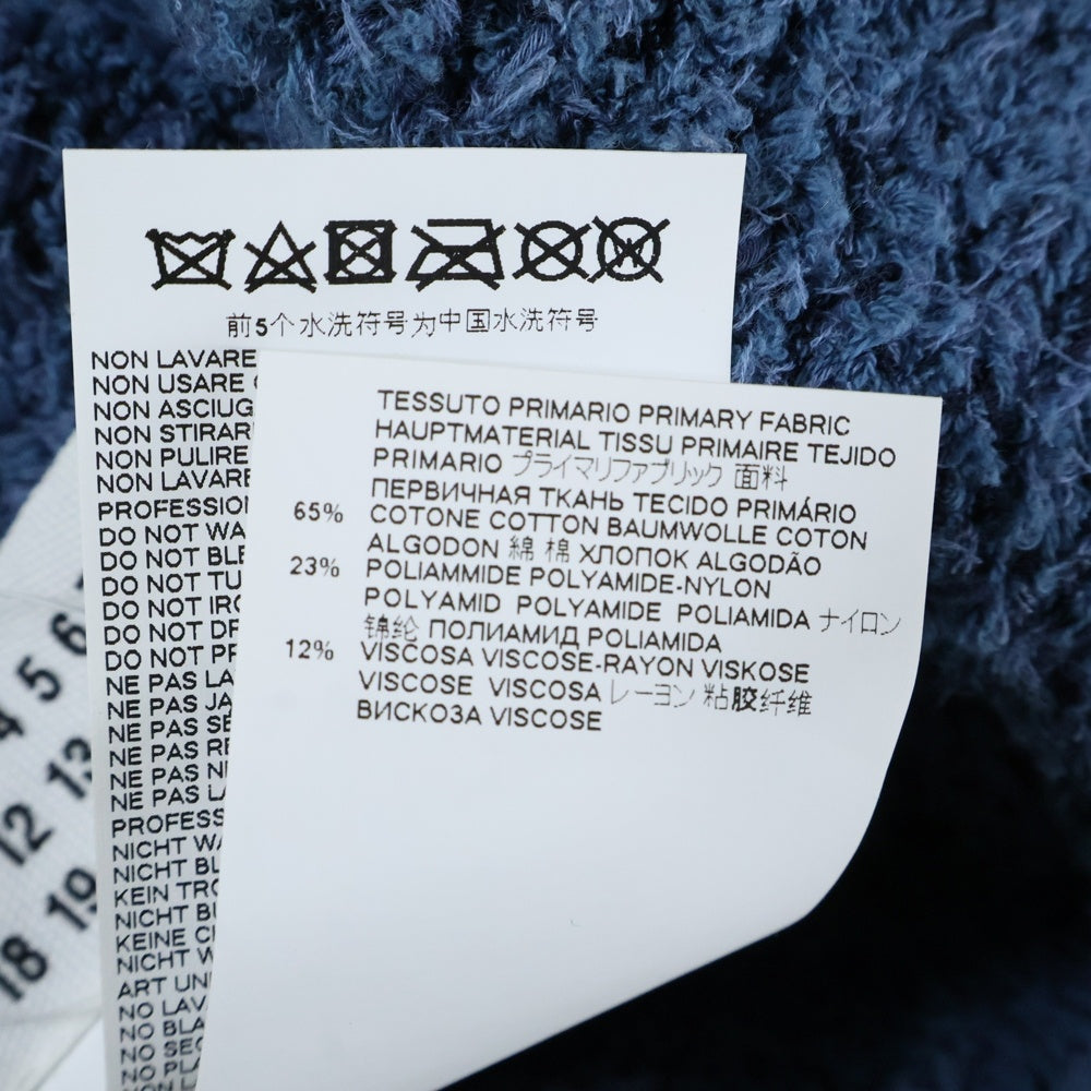 Maison Margiela 1 10(メゾンマルジェラ 1 10) 22AW レーヨン混 半袖ニットポロシャツ ブルー S50GL0043 S18151