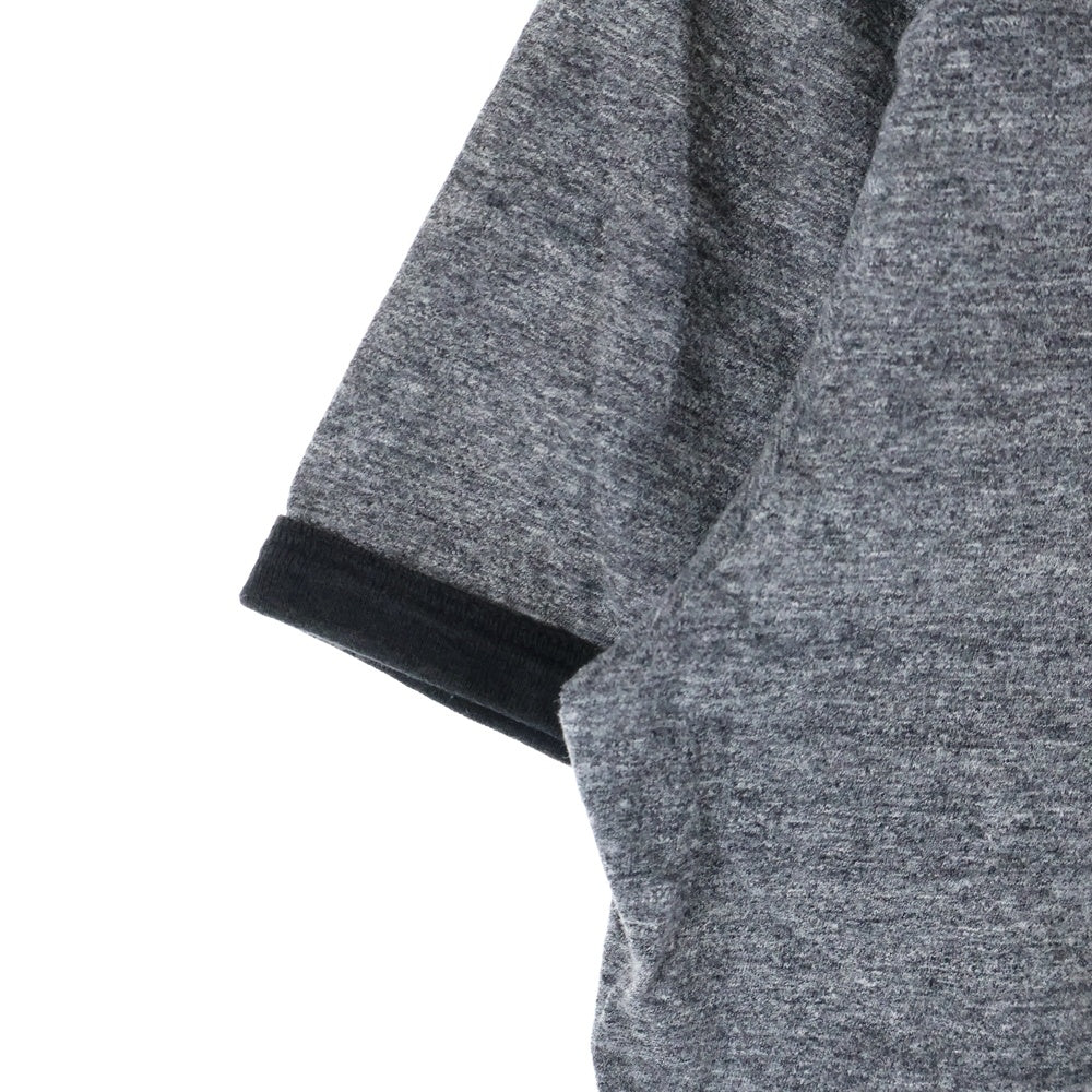 HYSTERIC GLAMOUR(ヒステリックグラマー) プリント 半袖 リンガーTシャツ カットソー グレー 0293CT01