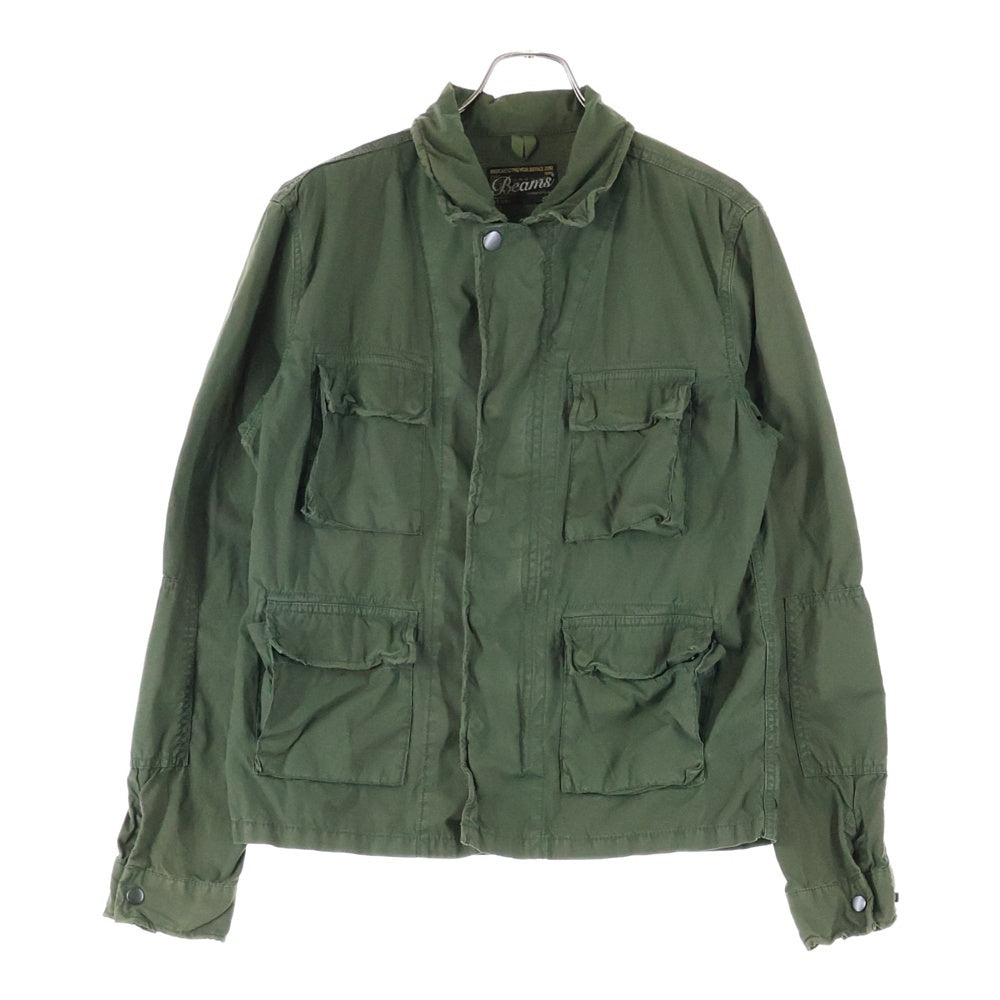 BEAMS(ビームス) ミリタリーサンプリング ジップアップ ジャケット カーキ