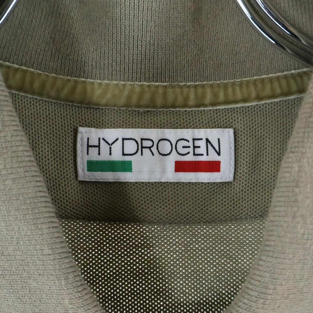 HYDROGEN(ハイドロゲン) コットン ワッペン 半袖ポロシャツ ベージュ