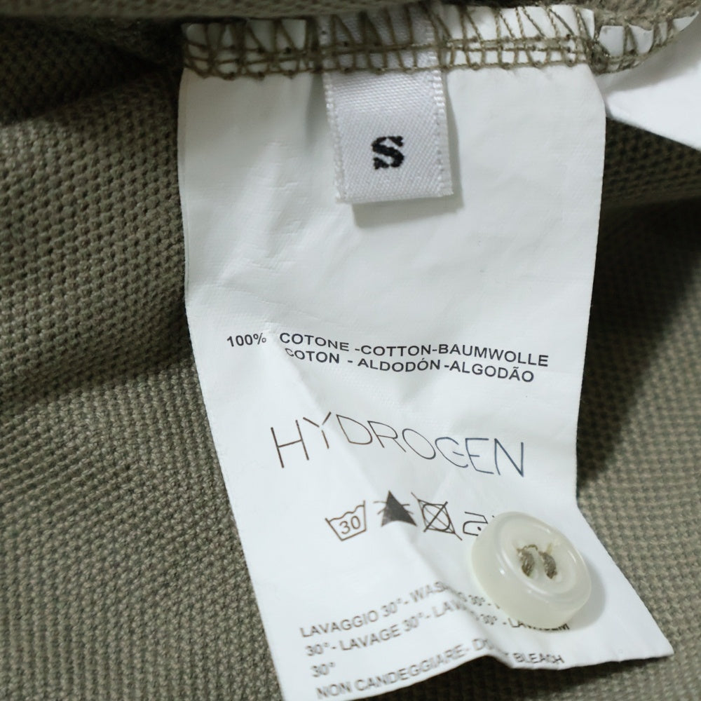 HYDROGEN(ハイドロゲン) コットン ワッペン 半袖ポロシャツ ベージュ