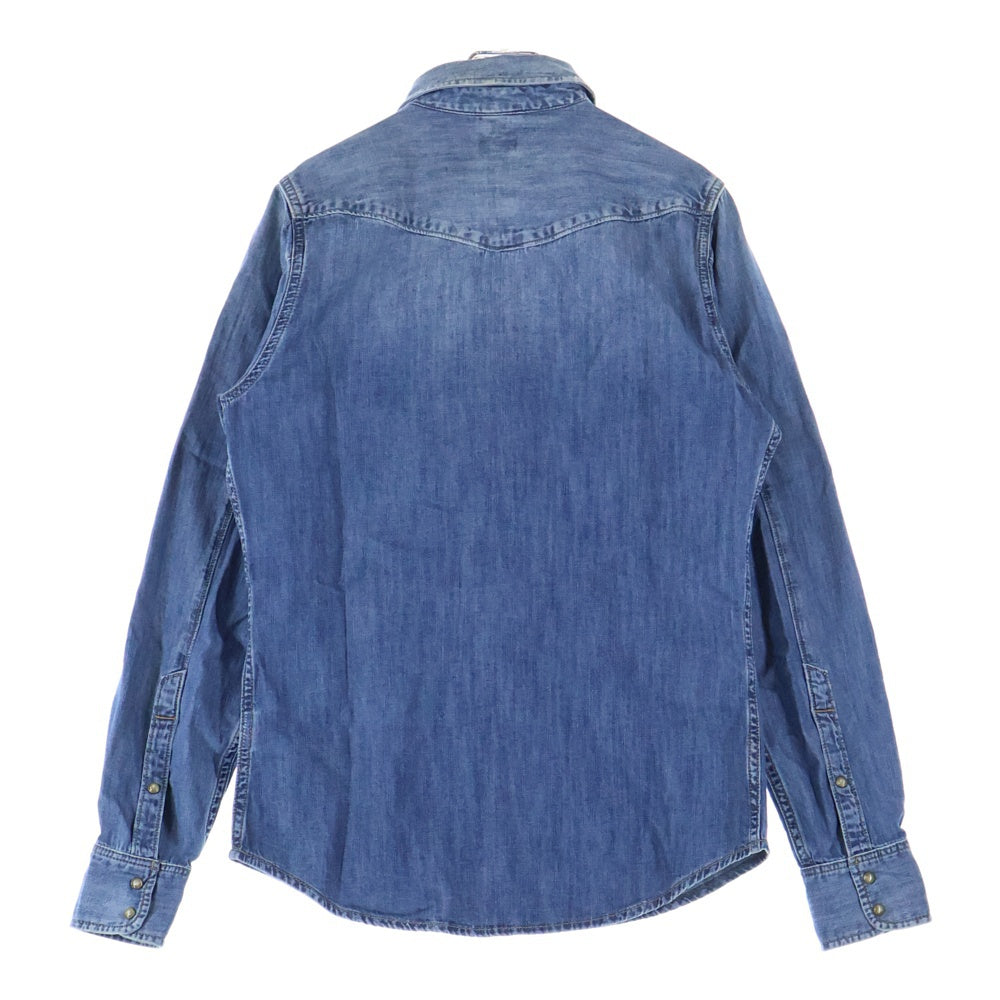 DIESEL(ディーゼル) スナップボタン 長袖 デニムシャツ インディゴ