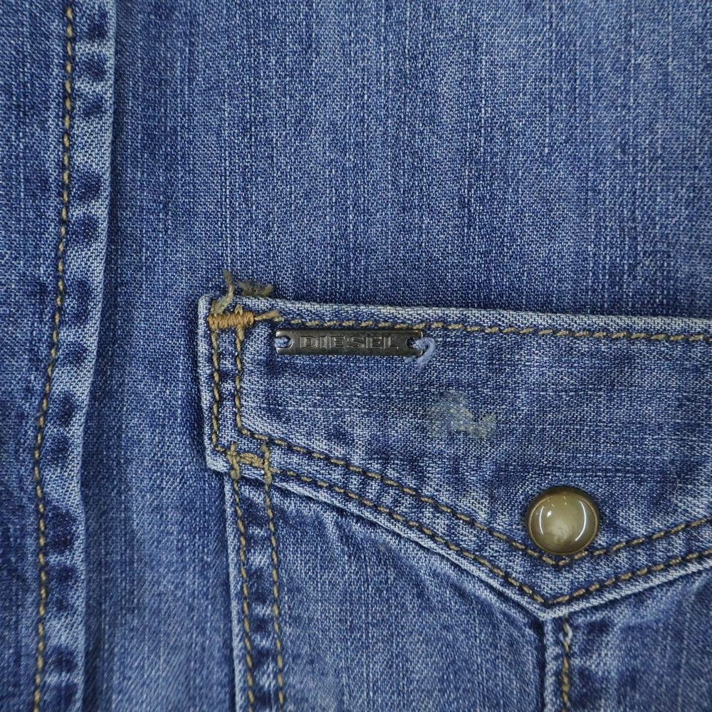 DIESEL(ディーゼル) スナップボタン 長袖 デニムシャツ インディゴ