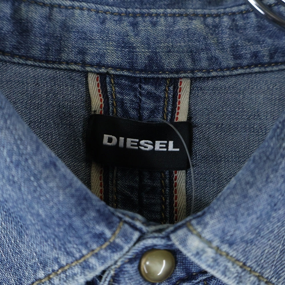 DIESEL(ディーゼル) スナップボタン 長袖 デニムシャツ インディゴ