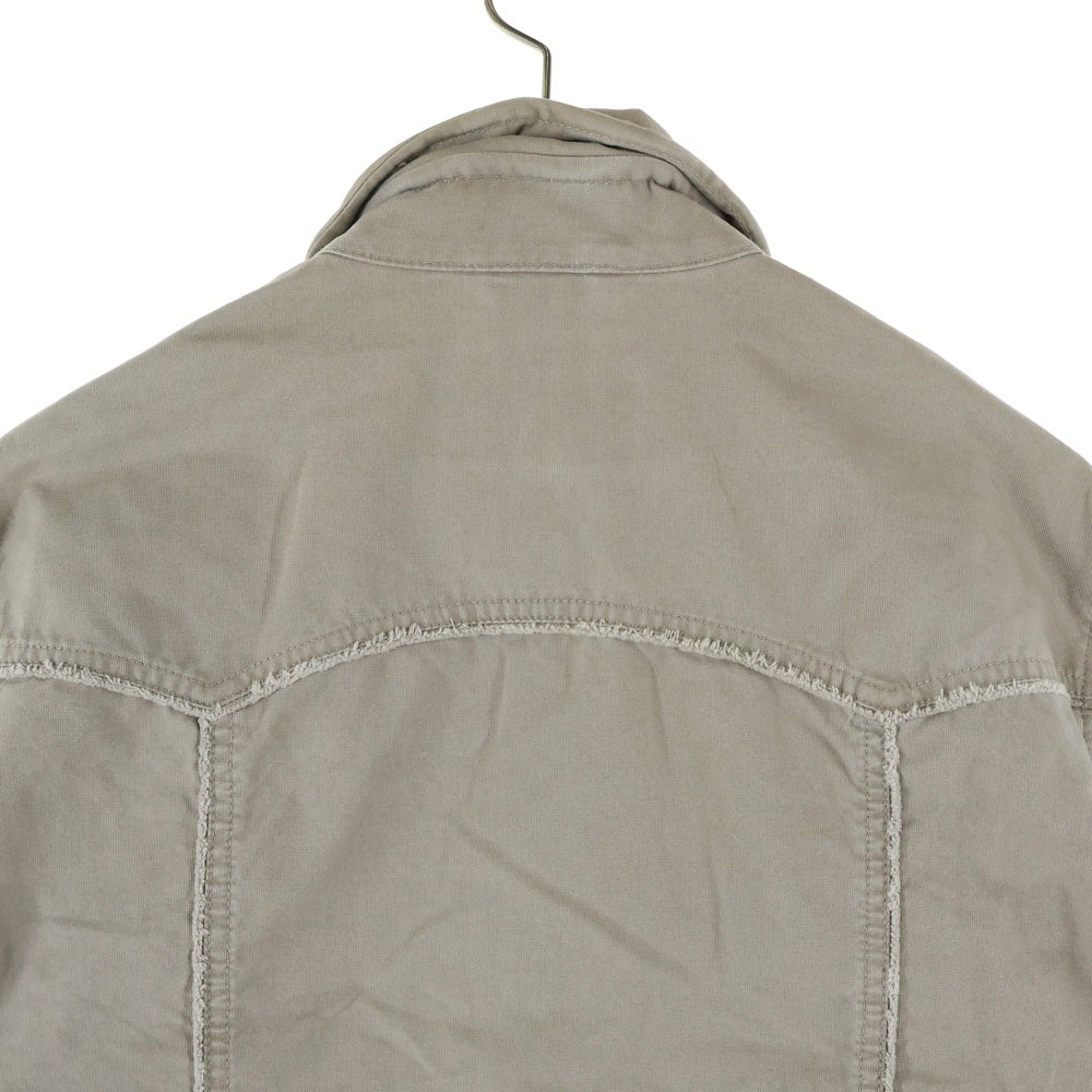 BURBERRY BLACK LABEL(バーバリー ブラックレーベル) コットン スナップボタン 長袖シャツ ベージュ BMP26-622-43