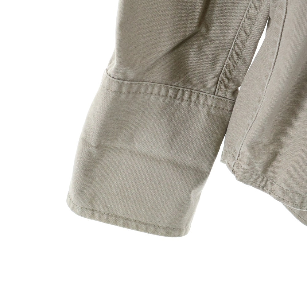 BURBERRY BLACK LABEL(バーバリー ブラックレーベル) コットン スナップボタン 長袖シャツ ベージュ BMP26-622-43