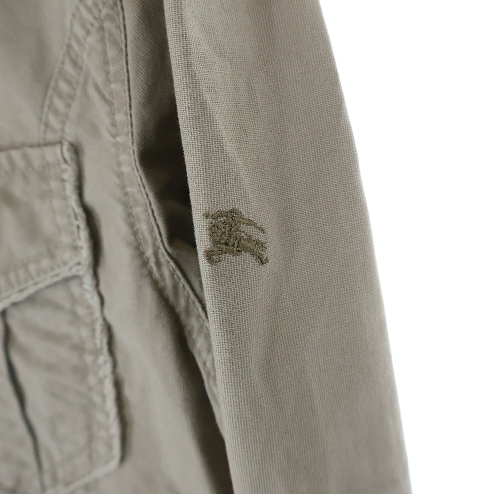BURBERRY BLACK LABEL(バーバリー ブラックレーベル) コットン スナップボタン 長袖シャツ ベージュ BMP26-622-43