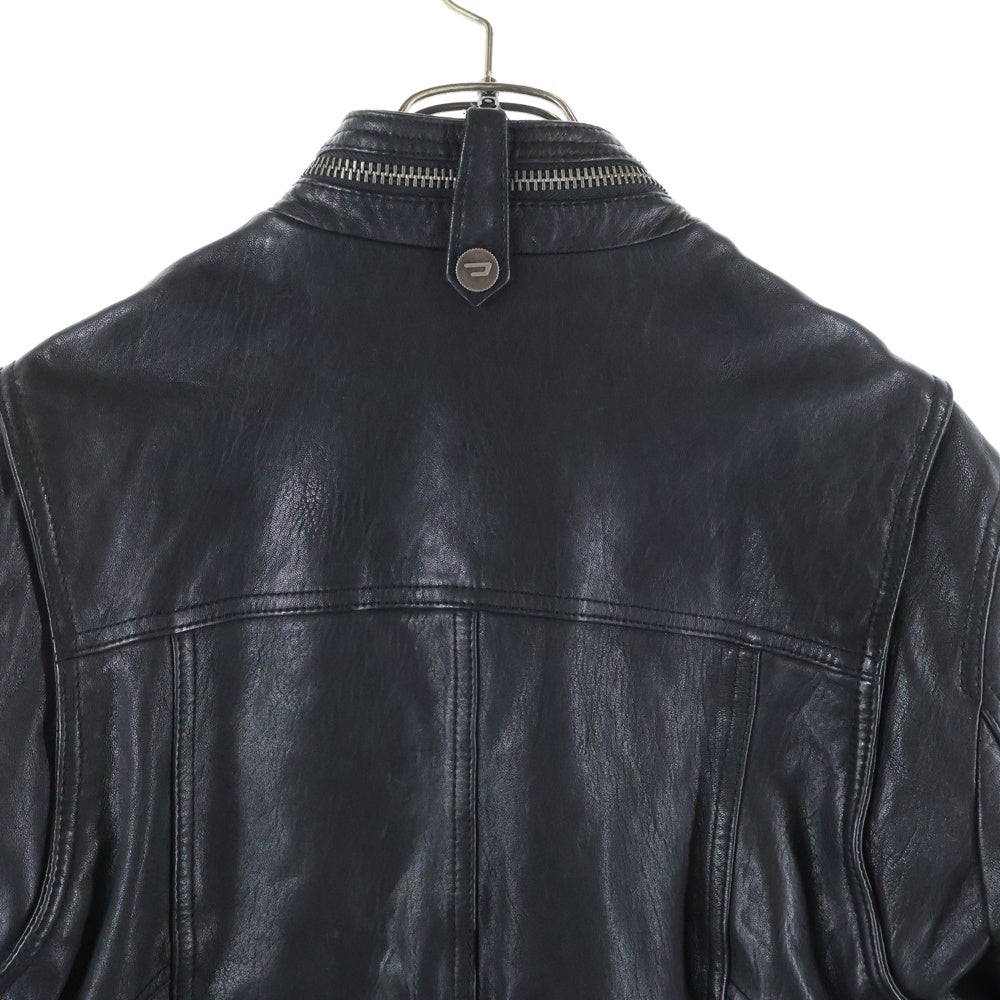 DIESEL(ディーゼル) シープレザー シングル レザージャケット ブラック