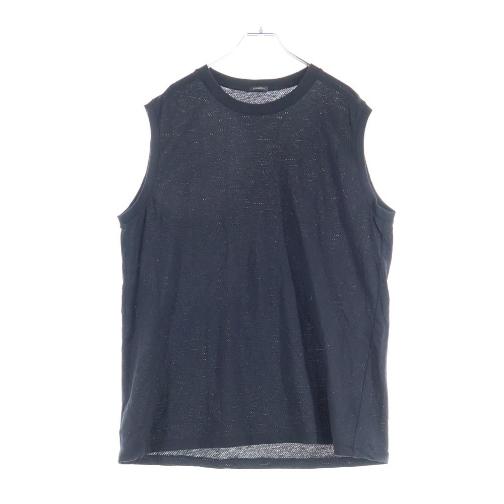 COMOLI(コモリ) 25SS コットンメッシュ ノースリーブ カットソー