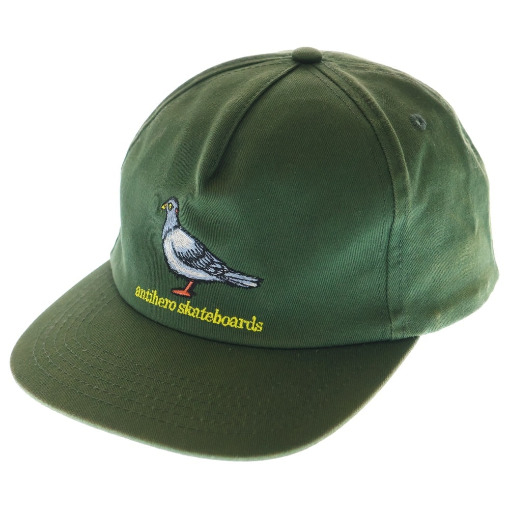ANTIHERO(アンタイヒーロー) エンブロイダリー キャップ 帽子 グリーン